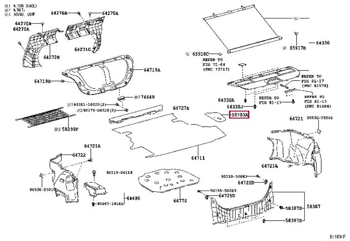 5870333050 Toyota COVER SUB-ASSY,
