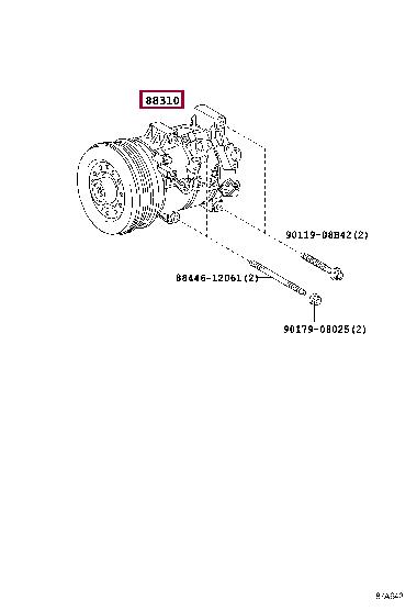 Toyota 88310-42320 A/C Compressor Pulley 8831042320 8831042320 Toyota A/C Compressor Pulley