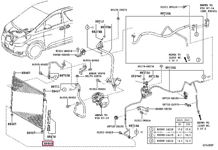 8846058011 Toyota AC Condenser