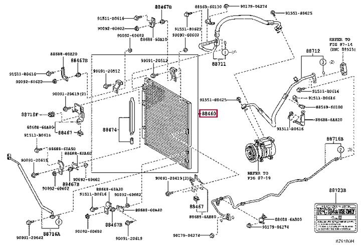 8846060460 Toyota AC Condenser