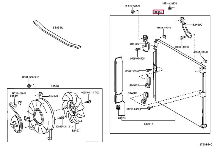 8846060904 Toyota AC Condenser