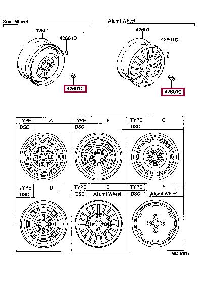 Toyota 90942-01059 Nut 9094201059 9094201059 Toyota Nut