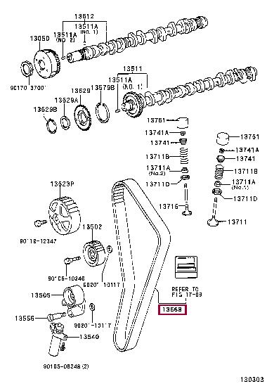 1356849085 Toyota Toothed belt