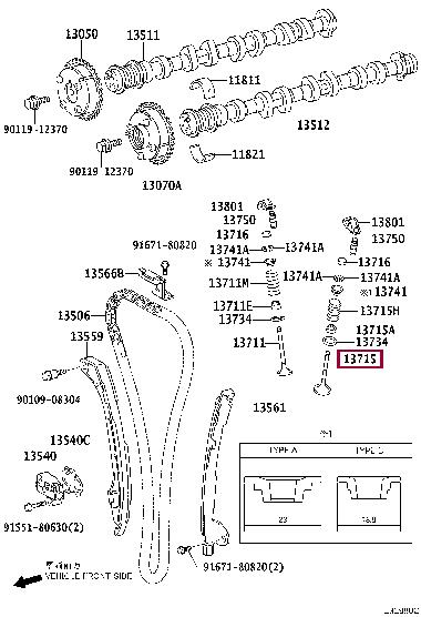 1371536020 Toyota Exhaust valve