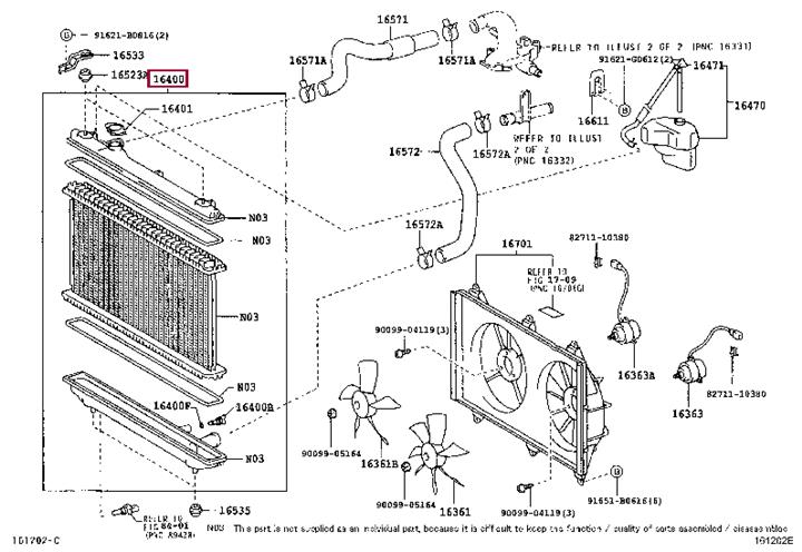 Engine cooling radiator Toyota Highlander: 1640020220 Toyota Engine cooling radiator