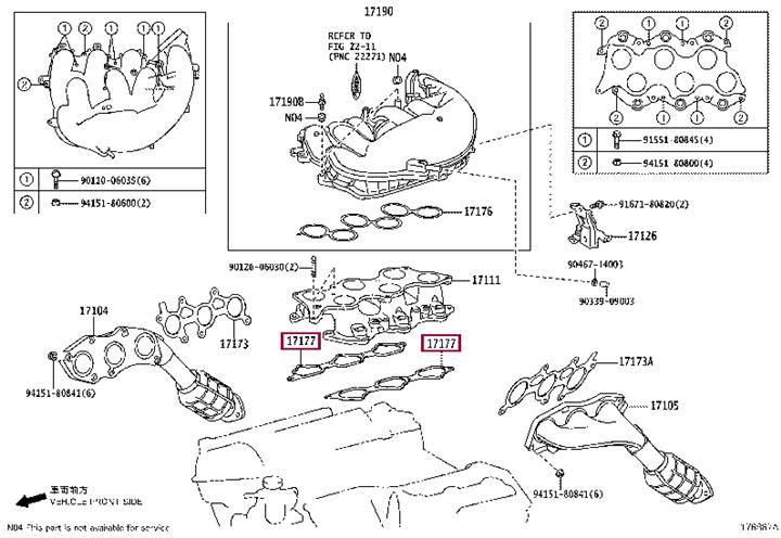 1717731061 Toyota Intake manifold gasket