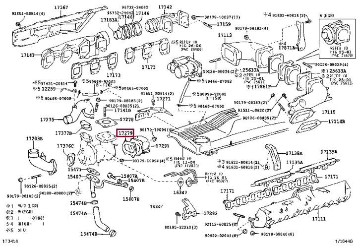 1727917030 Toyota Turbine gasket