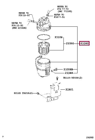 Toyota 23300-0L042 Fuel filter 233000L042 233000L042 Toyota Fuel filter