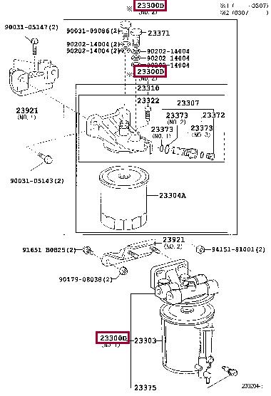 Toyota 23300-78110 Fuel filter 2330078110 2330078110 Toyota Fuel filter