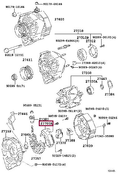 Toyota 27700-62030 Alternator regulator 2770062030