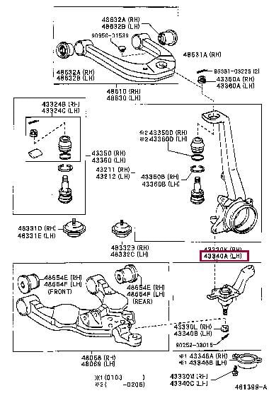 Toyota 43340-39325 Ball joint 4334039325