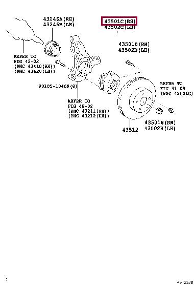 Toyota 43510-47012 Wheel bearing kit 4351047012