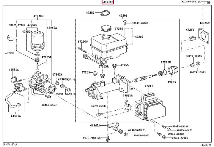 Toyota 47050-60110 Brake Master Cylinder 4705060110
