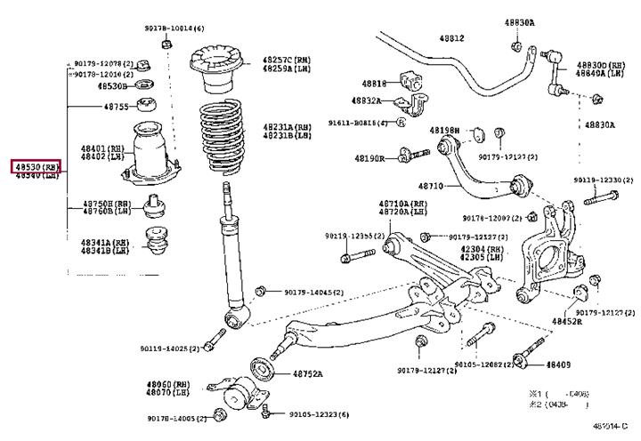 4853080332 Toyota Shock absorber assy