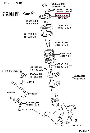 Toyota 48609-05010 Strut bearing with bearing kit 4860905010
