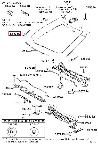 5382302090 Toyota Cover