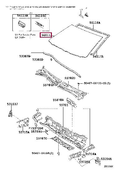 5610105101 Toyota GLASS SUB-ASSY, WIND
