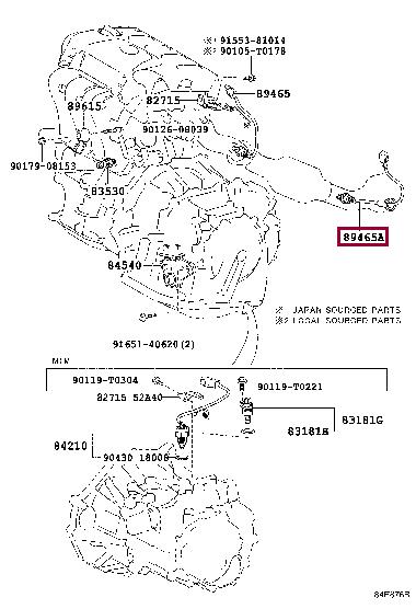 Toyota 89465-52700 Auto part 8946552700 8946552700 Toyota Auto part
