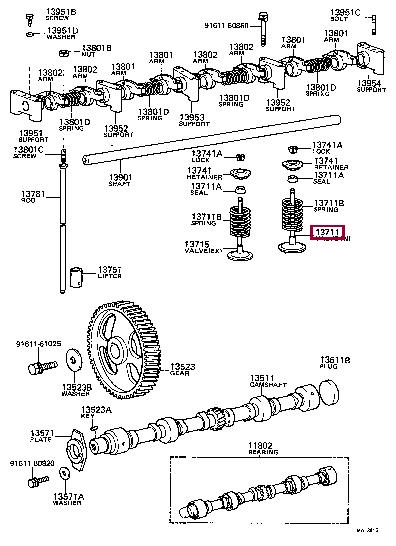 1371148010 Toyota Intake valve