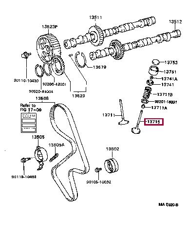1371574080 Toyota Exhaust valve