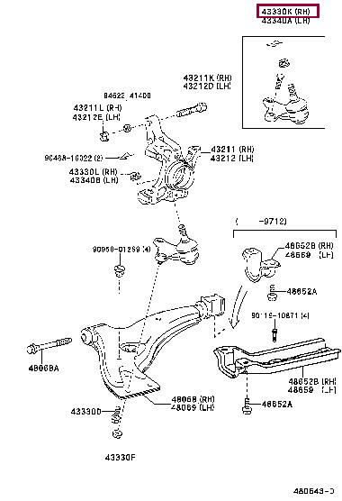 Toyota 43330-19125 Auto part 4333019125 4333019125 Toyota Auto part