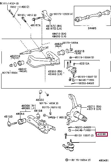 Toyota 43330-29295 Ball joint 4333029295
