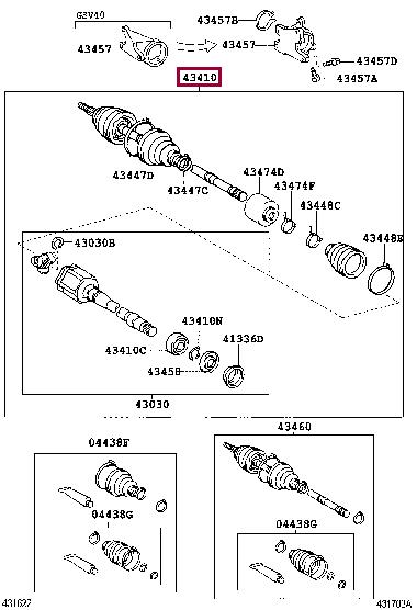 4341006640 Toyota Drive shaft