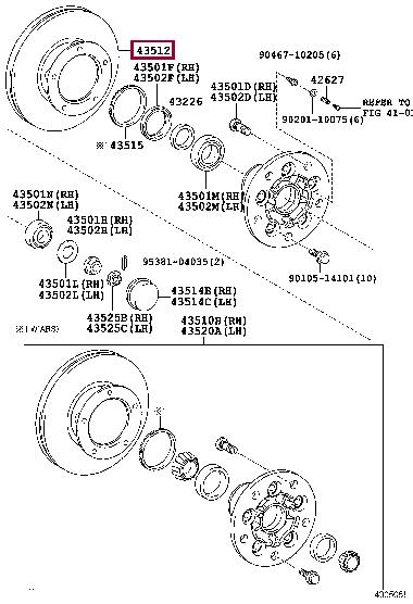 Toyota 43512-36181 Front brake disc 4351236181