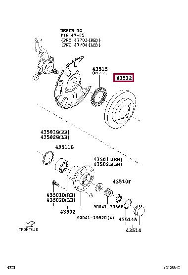 Toyota 43512BZ050 Front brake disc 43512BZ050