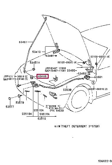 5345533011 Toyota Auto part
