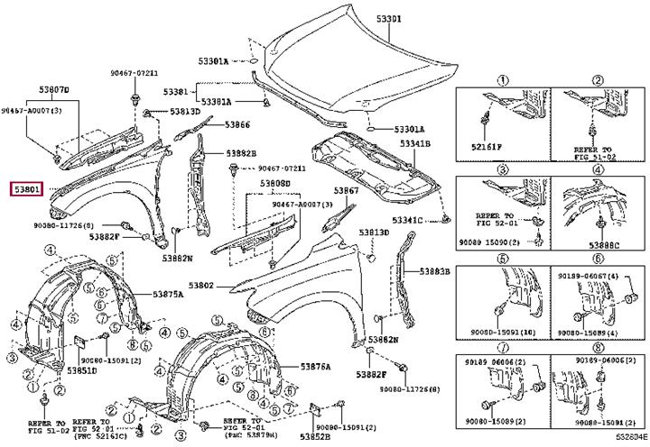 Buy Toyota 53811-0E070 at a low price in United Arab Emirates!
