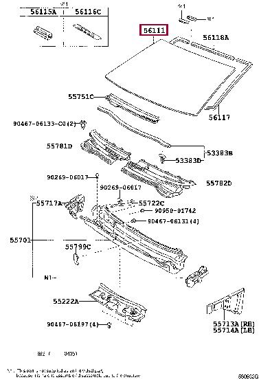 5610102190 Toyota Windshield