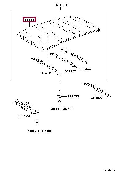6311152230 Toyota Roof