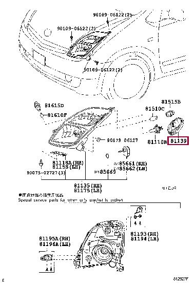 8113947060 Toyota SOCKET
