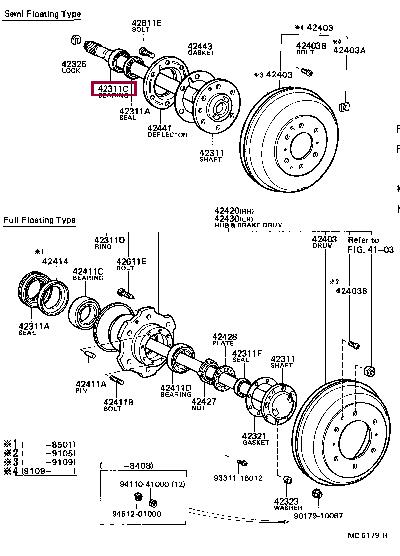 Toyota 90365-47013 Wheel bearing kit 9036547013