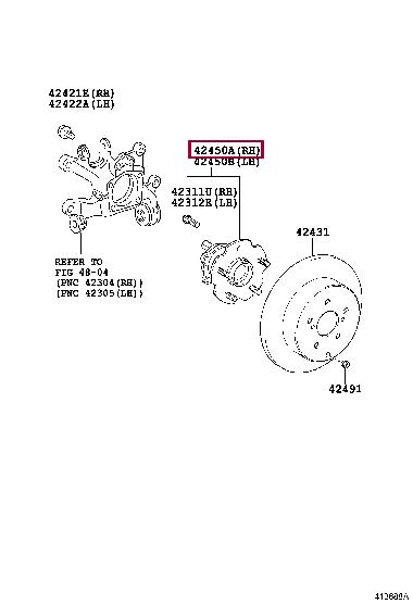 Toyota 42450-0R010 Wheel bearing kit 424500R010