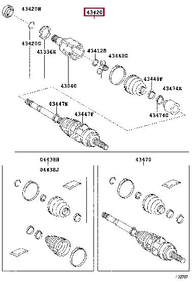 Toyota 43420-05411 Drive shaft 4342005411