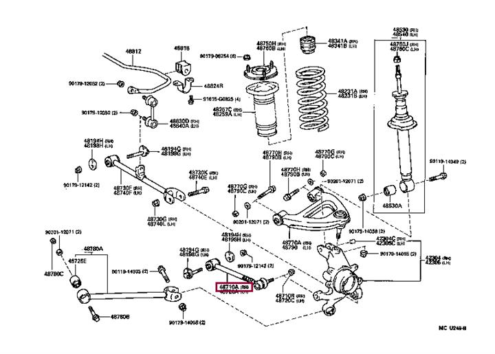 Toyota 48710-30140 Track Control Arm 4871030140 4871030140 Toyota Track Control Arm
