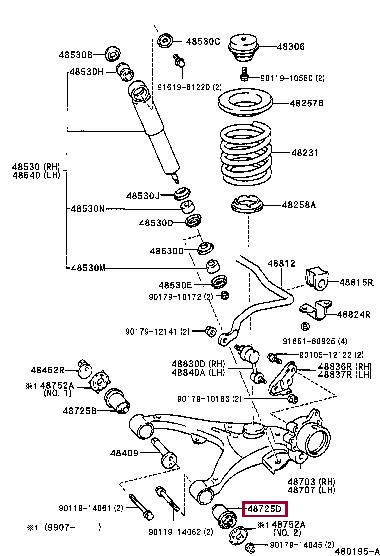 Toyota 48725-26020 Auto part 4872526020