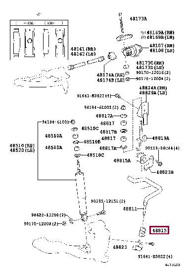 Toyota 48815-25060 Bush, front stabilizer bar, no.1 4881525060 4881525060 Toyota Bush, front stabilizer bar, no.1