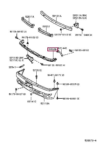 5208122030 Toyota Bracket bumper