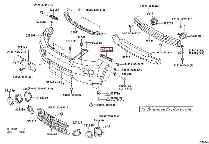 5211660220 Toyota SUPPORT FR BUMPER S