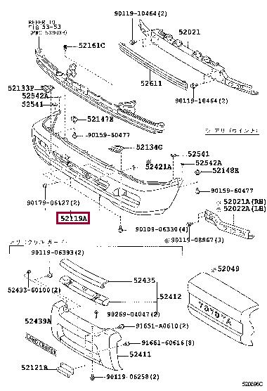 5211960918 Toyota Front bumper