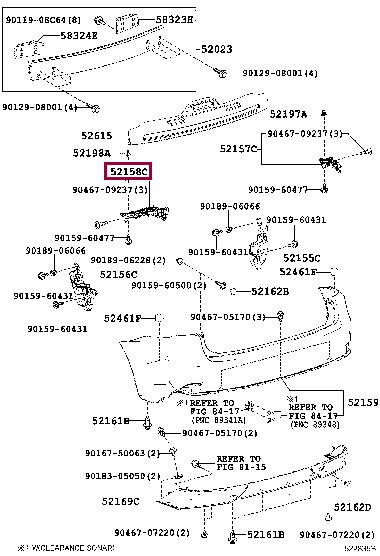 5215853070 Toyota Bracket bumper