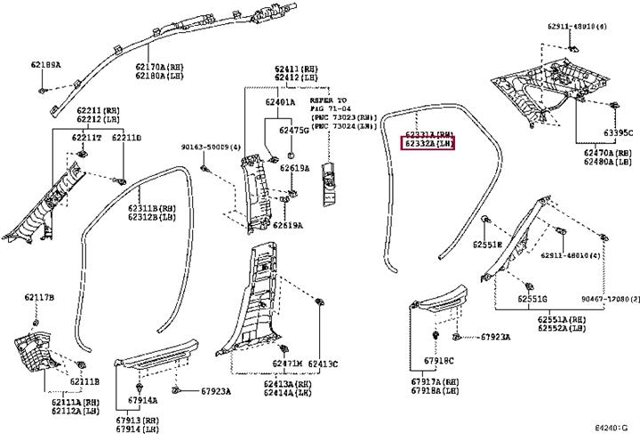 6233248050 Toyota Door seal