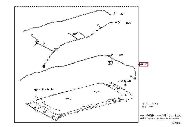 633100C909B0 Toyota Roof lining