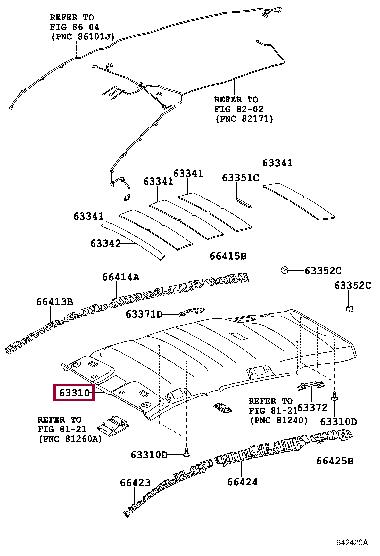 633100F050B0 Toyota Roof lining