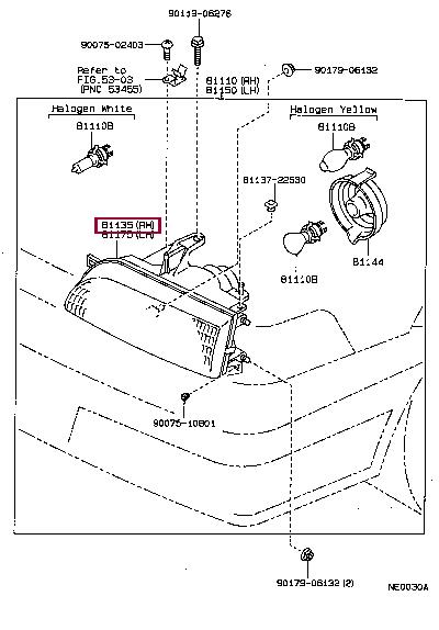 811301A820 Toyota Headlamp
