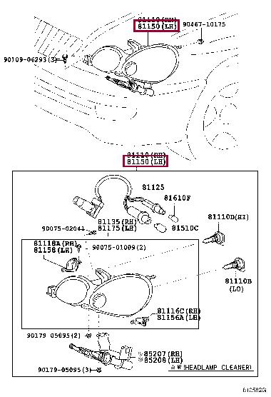811503A820 Toyota Headlamp