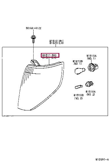 8151160470 Toyota LENS&BODY, FR TURN